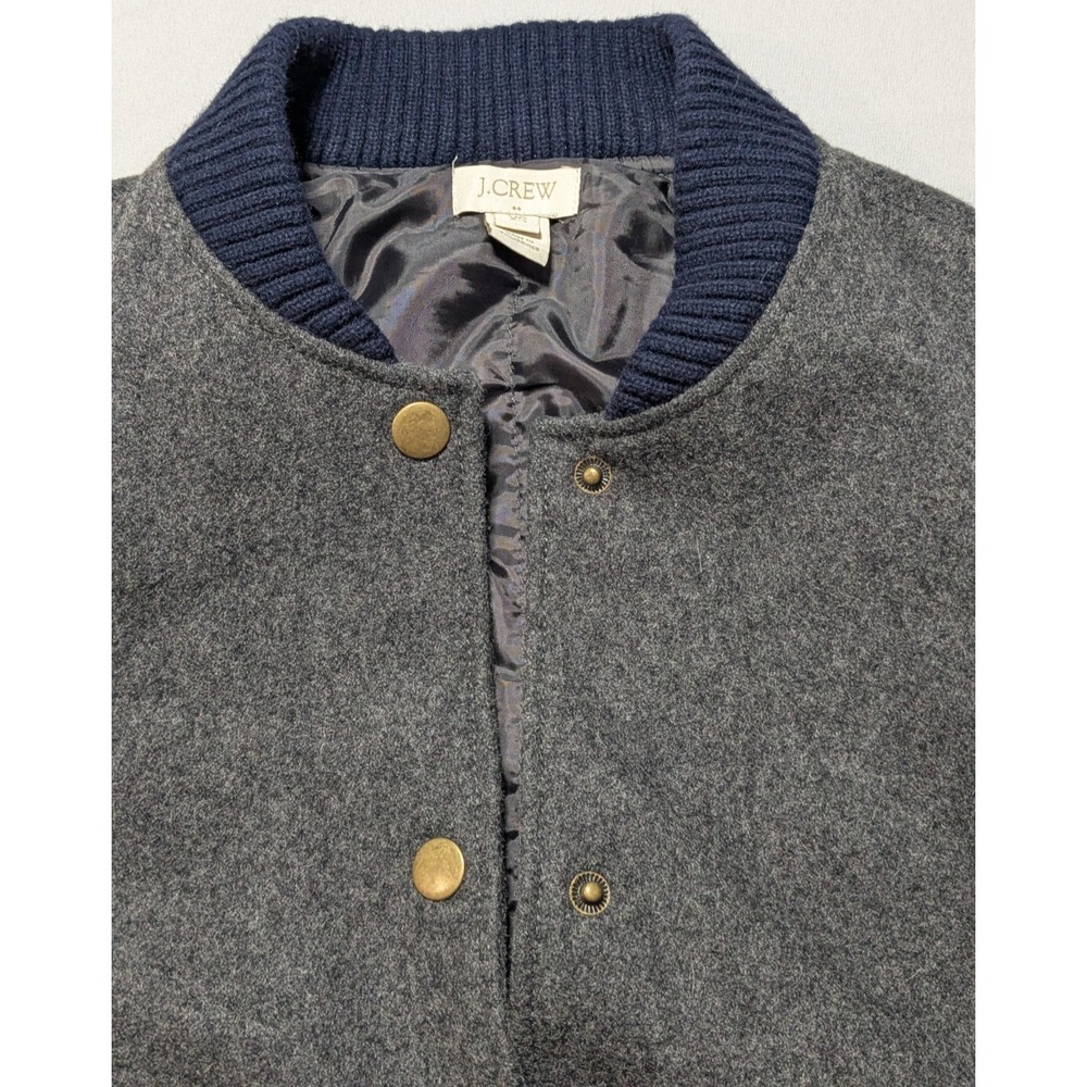 J. CREW Wool Varsity Letterman‎ Jacket Blue Gray - Women XS EUC - Picture 4 of 15